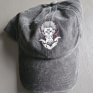 Sukuna Gray Graphic Baseball Cap